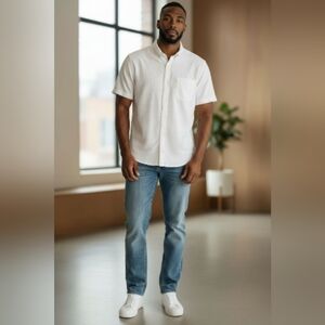 Vtg LL Bean Men's Size 2XL Cloc Button Down Dress Shirt